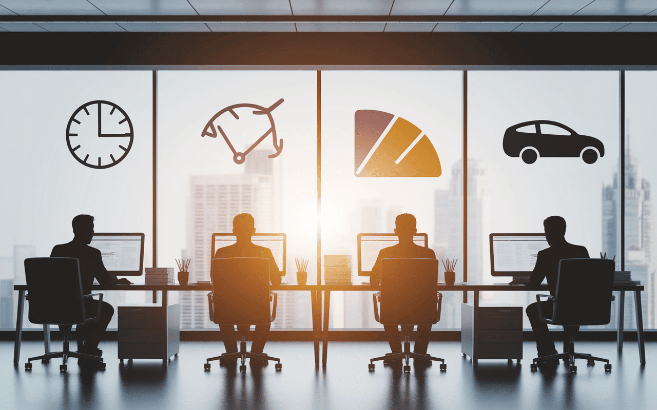 Bureau moderne utilisant Jenji pour productivité