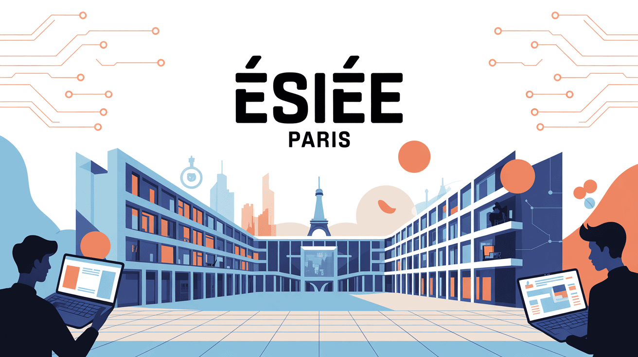 illustration futuriste campus esiee