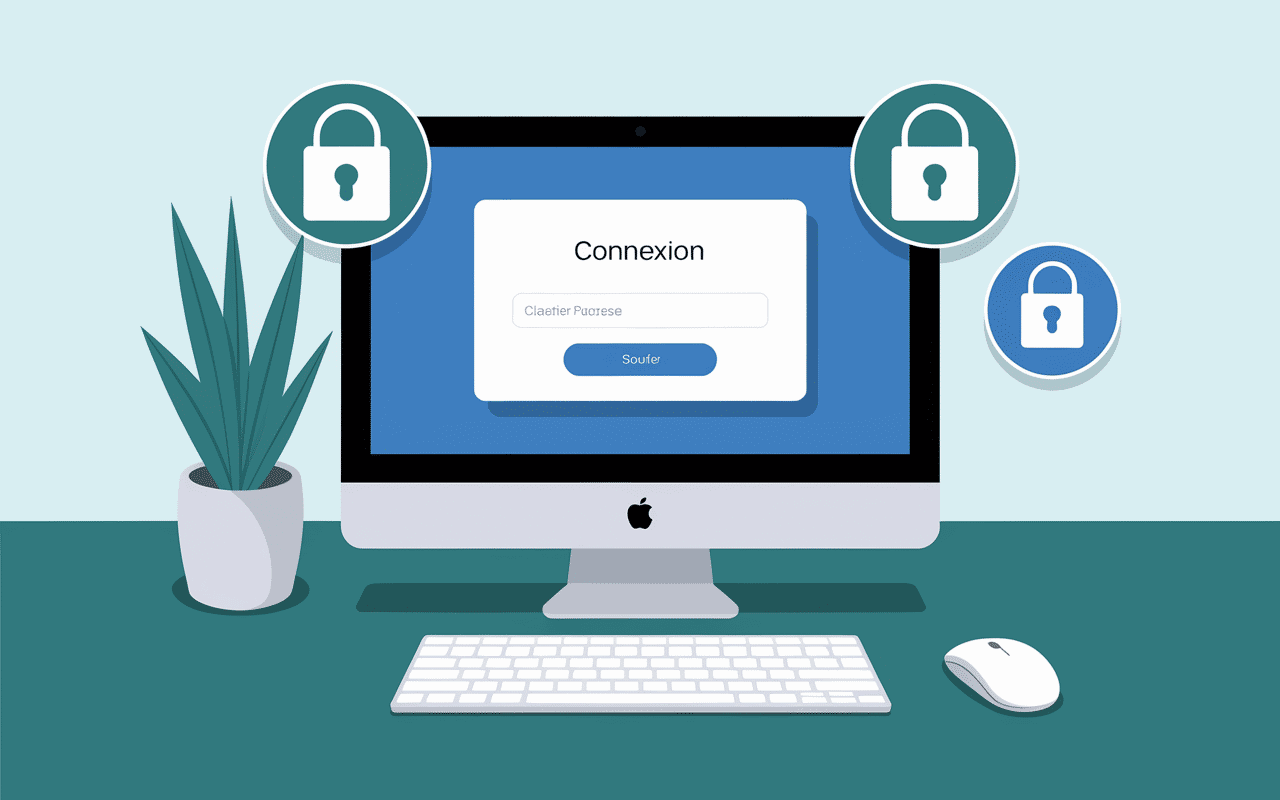 Écran connexion Parcoursup avec sécurité