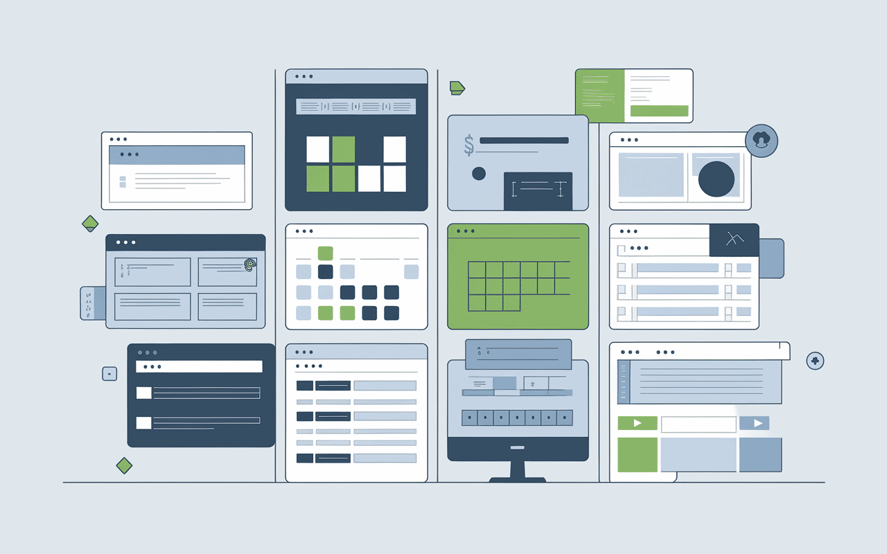 Interface utilisateur ERP modules
