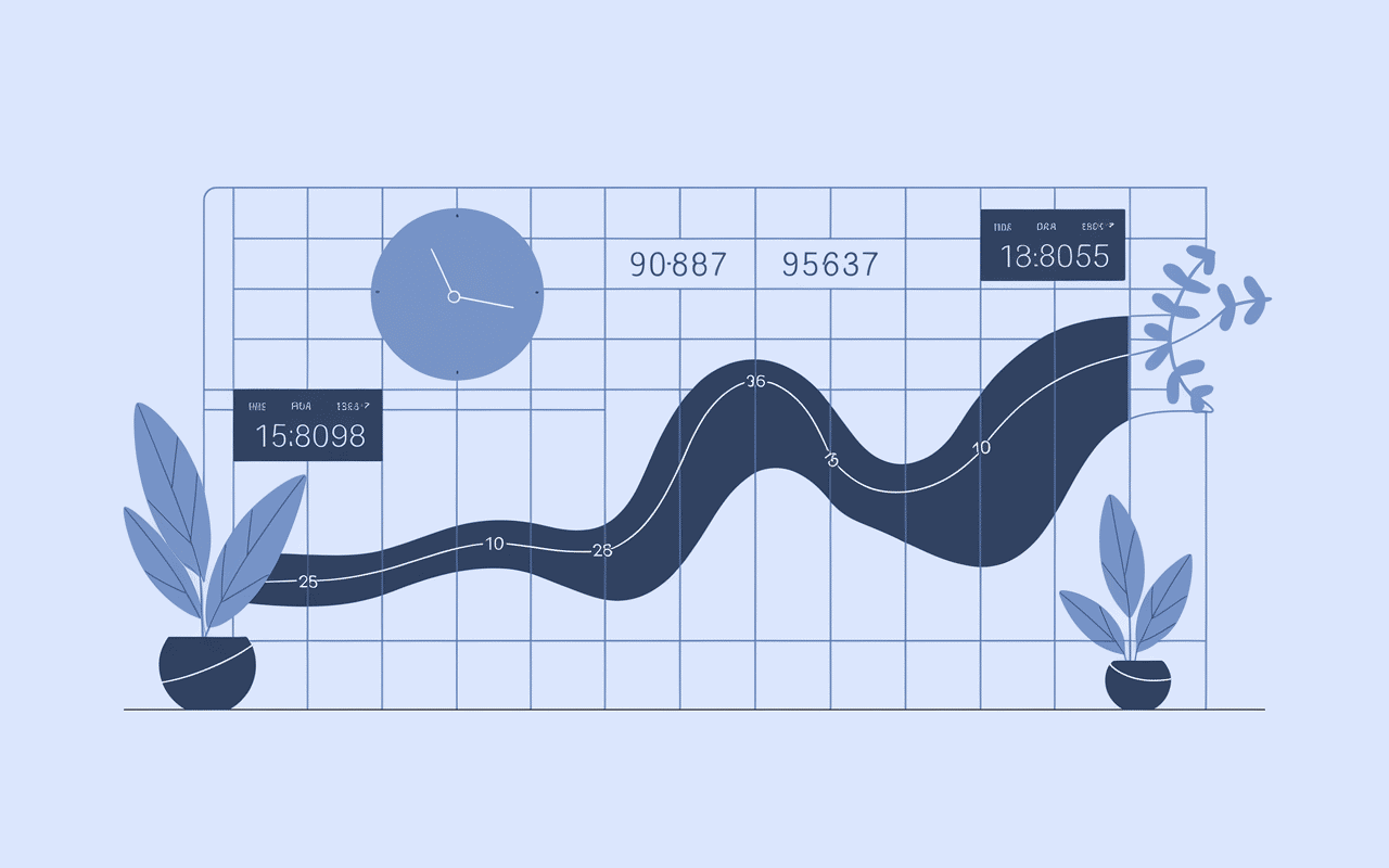 Graphique cycles de sommeil et horloges