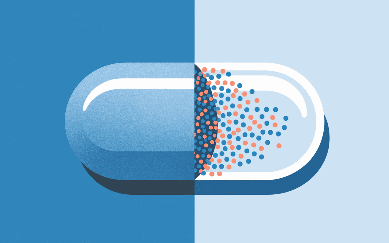 Coupe transversale d'ovule mycose solubilisé