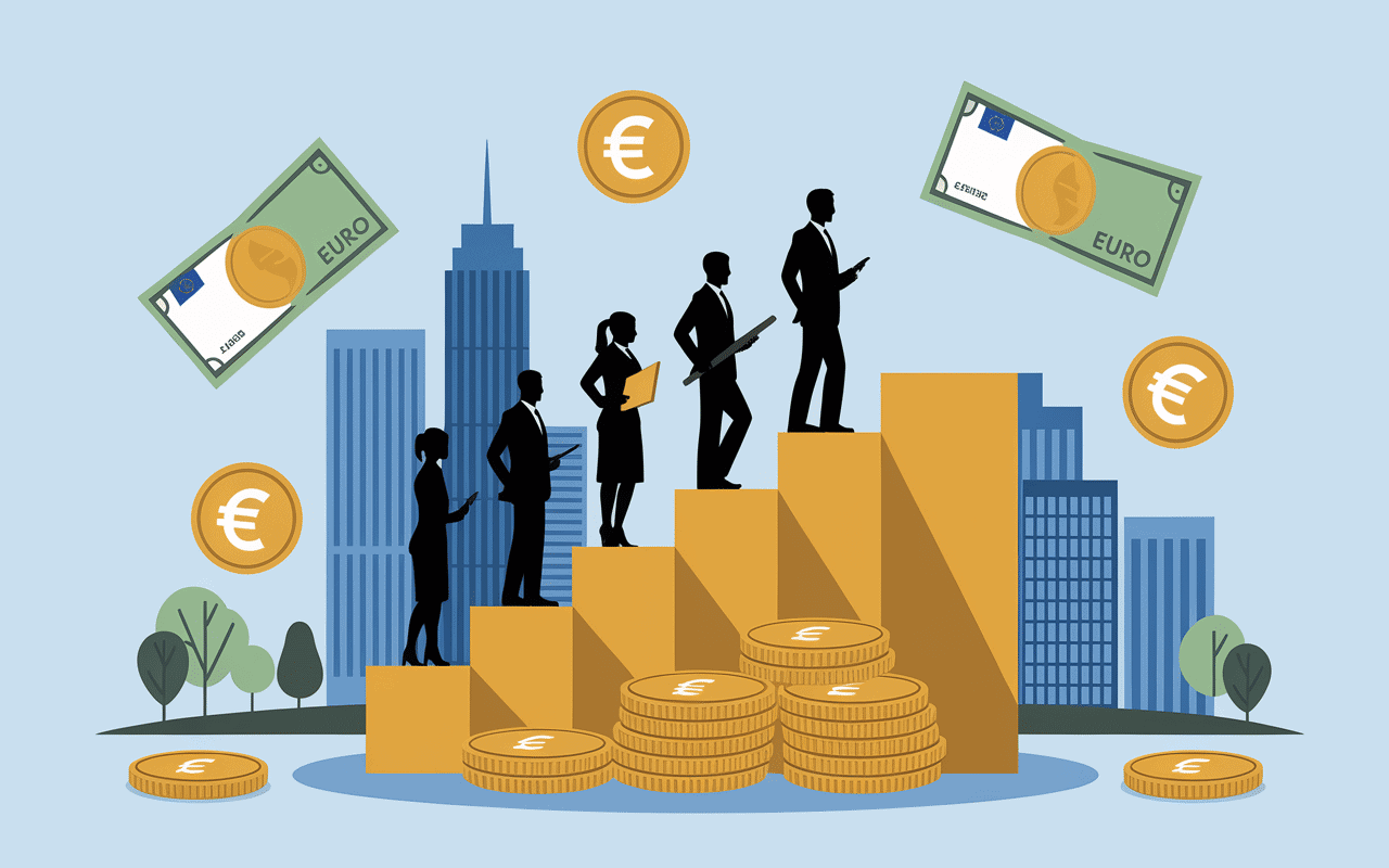 Graphique salaire directeur marketing virtuel