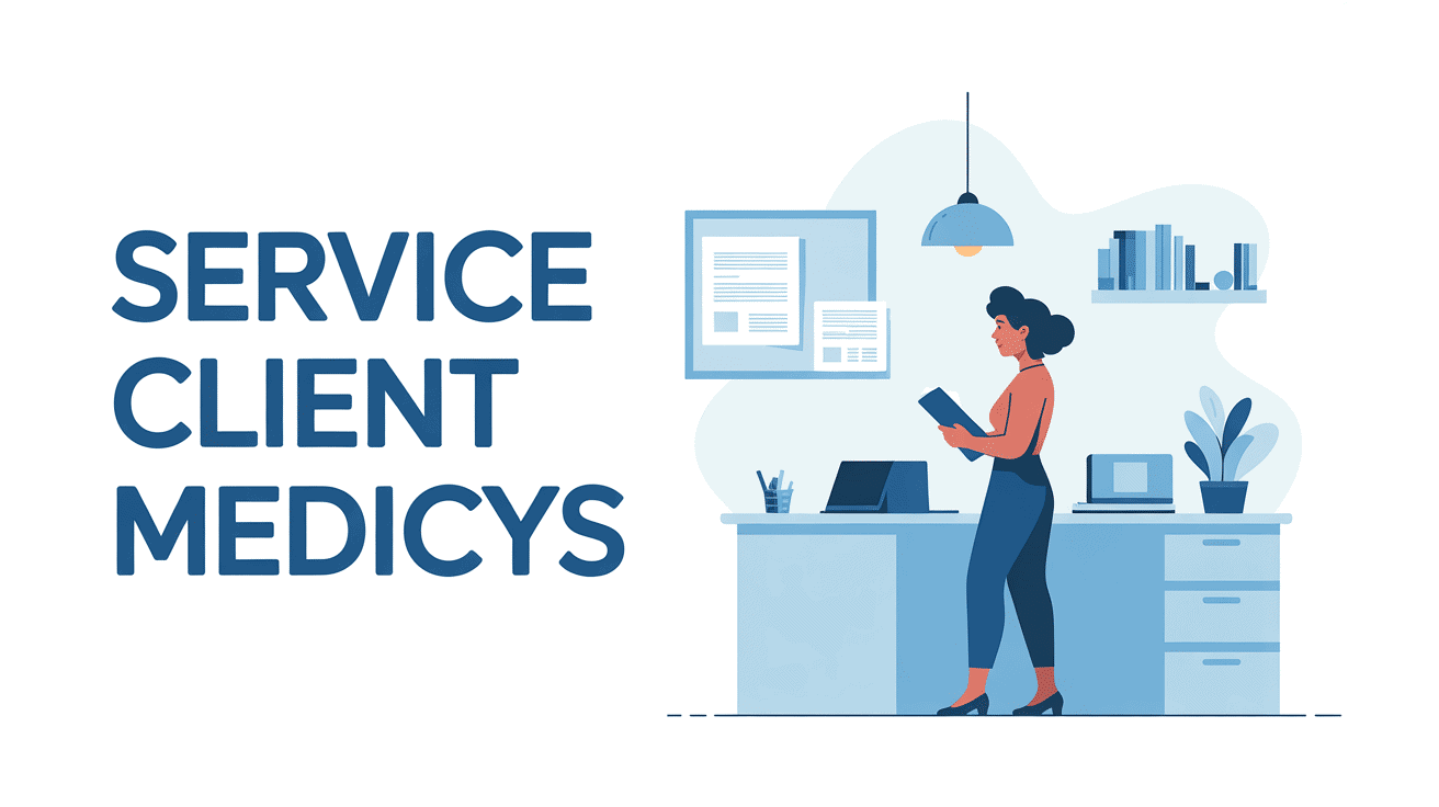 Personne avec document au service client