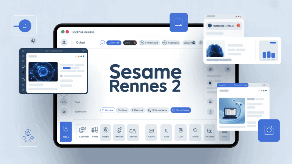 Interface du portail Sesame Rennes 2 sur ordinateur portable