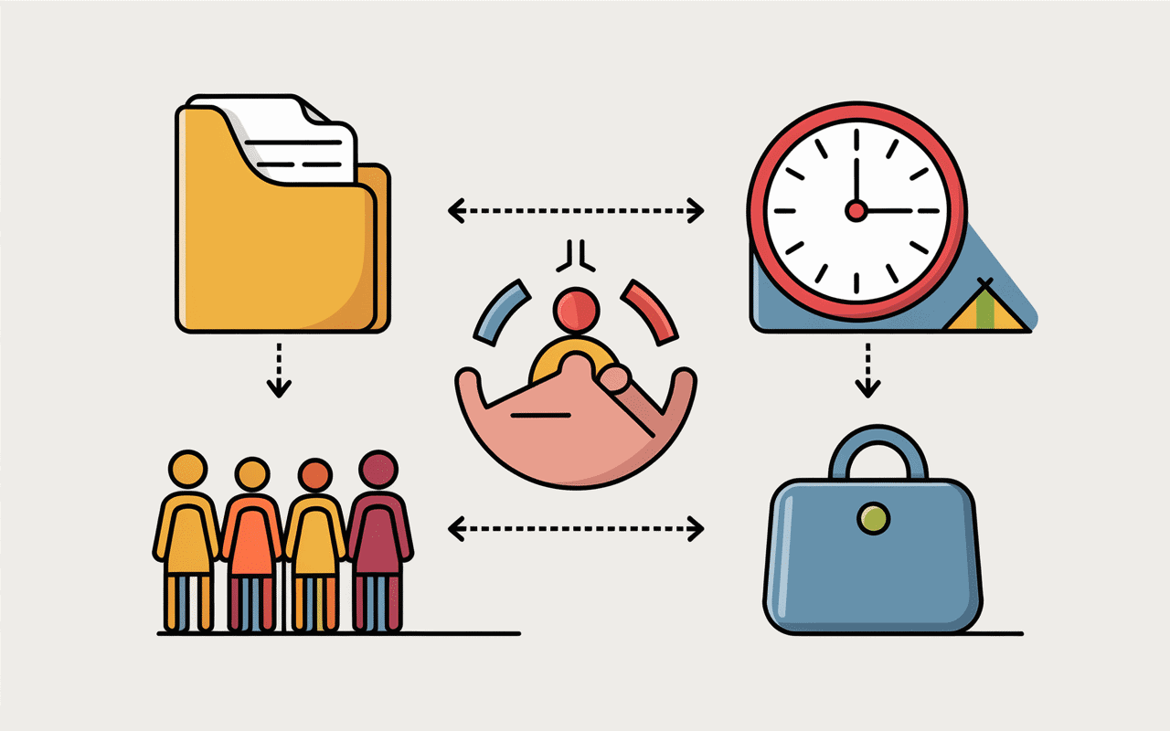 Illustration dépôt dossier en 4 étapes