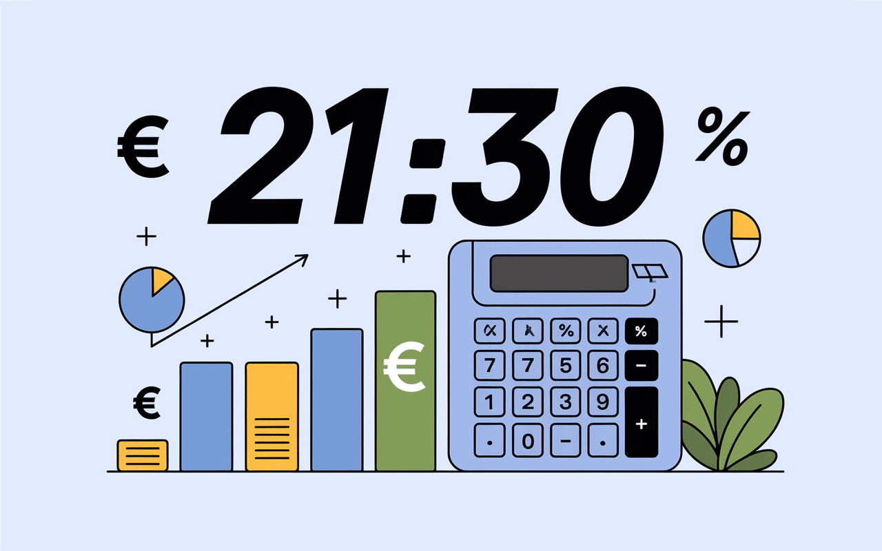 Illustration fiche de paie 2130 brut en net avec conversion