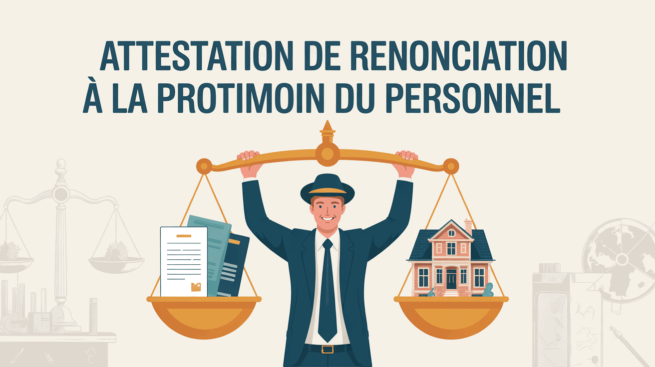 Illustration entrepreneur et balance patrimoniale