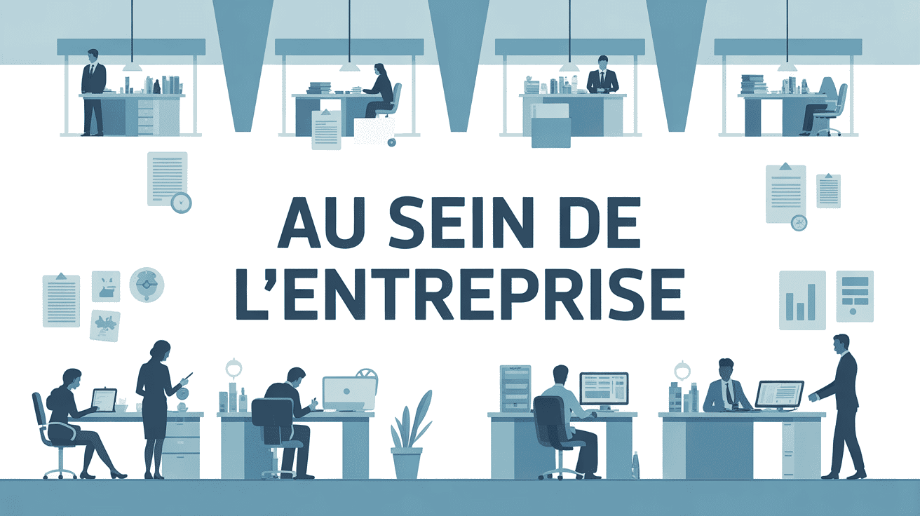 Illustration moderne de bureau d'entreprise