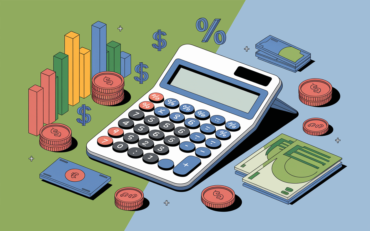 Calculatrice et euros pour chômage étudiant