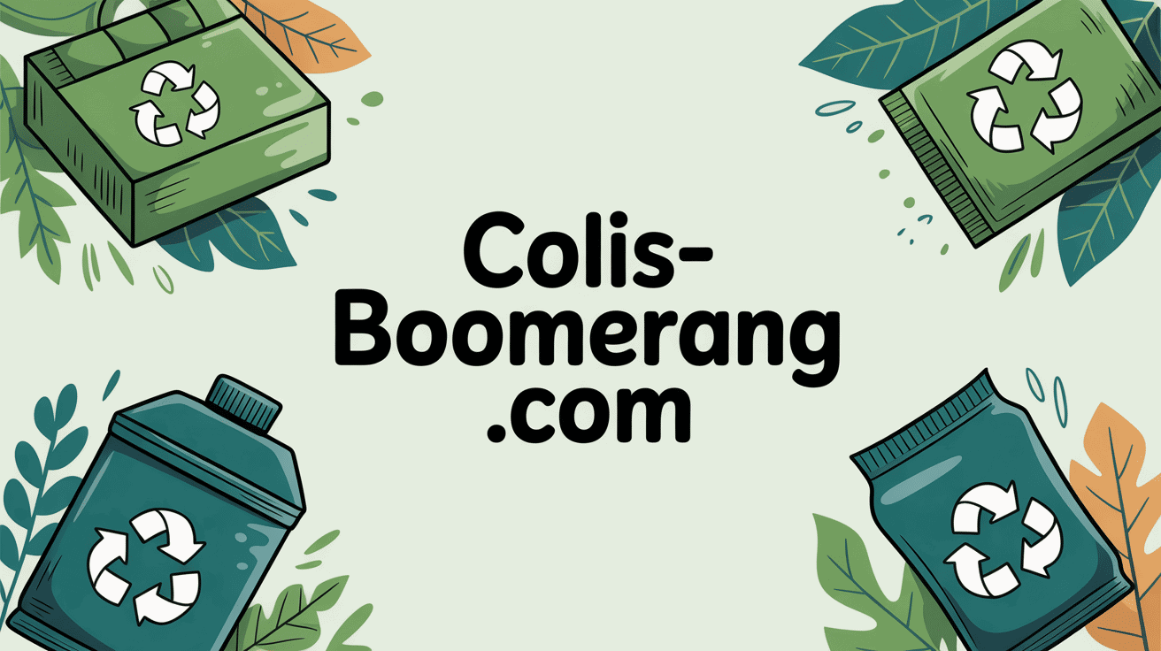 Illustration de colis-boomerang.com avec emballages verts