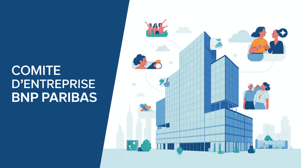 Illustration moderne comite d'entreprise BNP Paribas