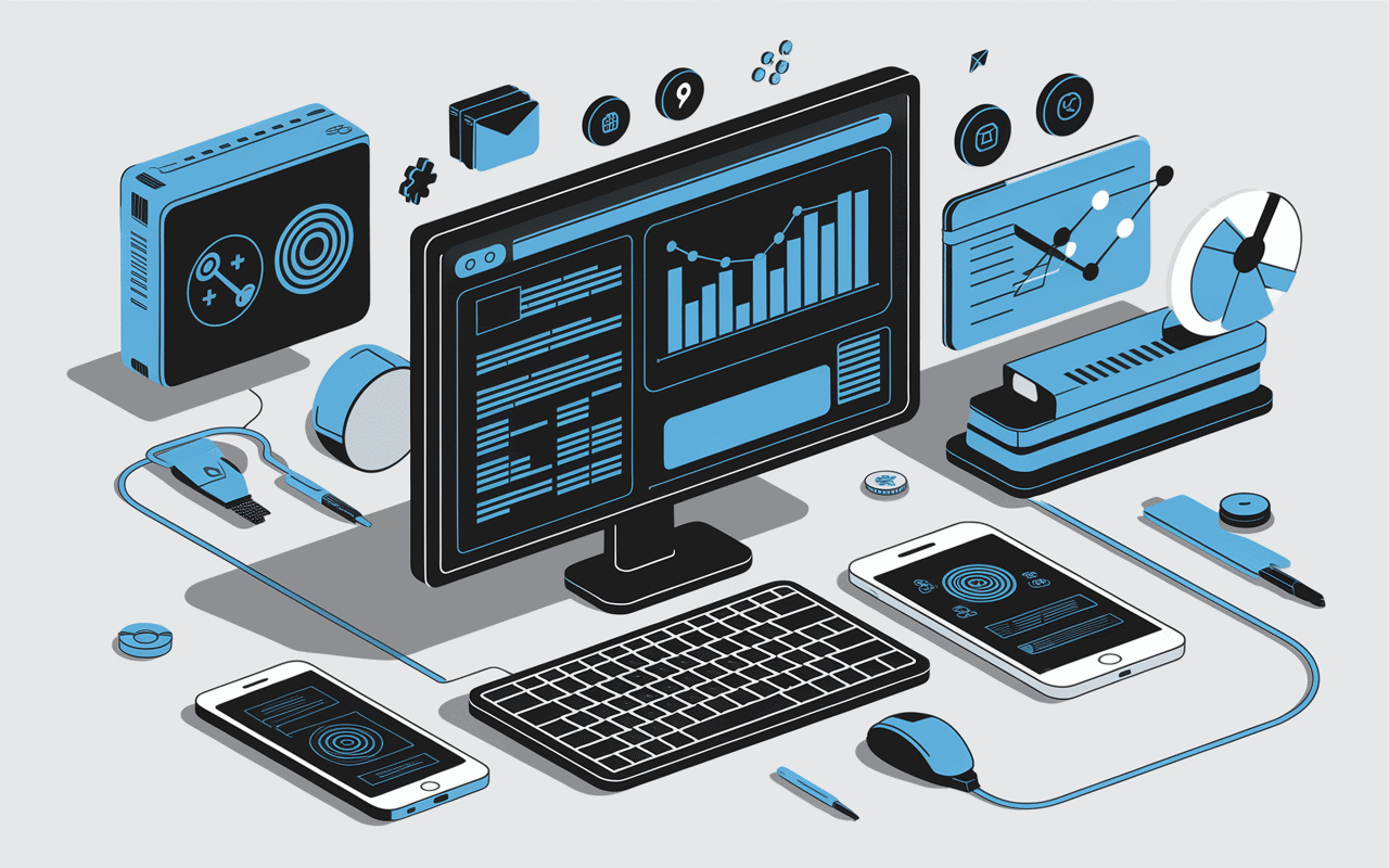 Illustration métiers digitaux sans diplôme lucratifs, technologie