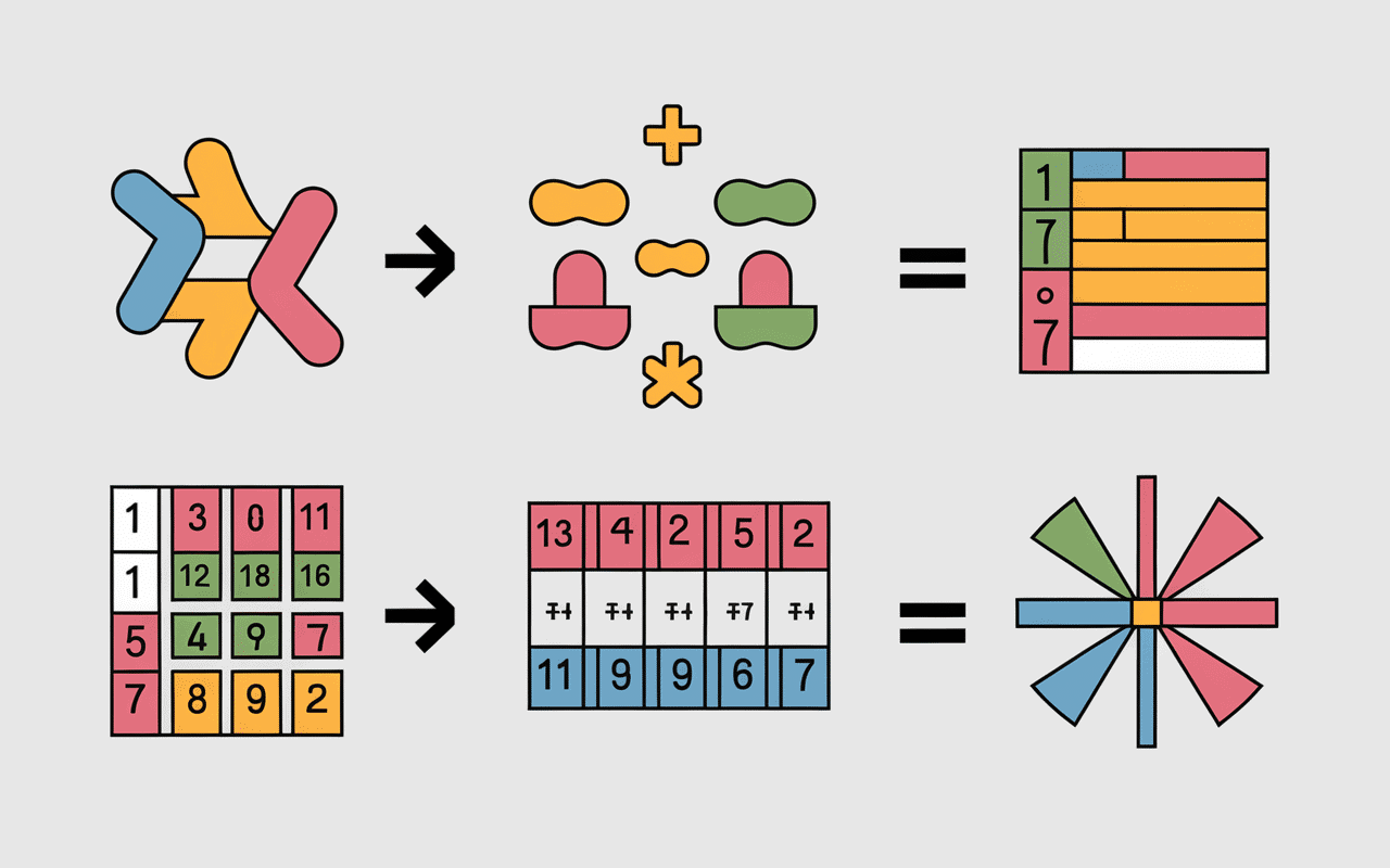Schéma des étapes de calcul de moyenne