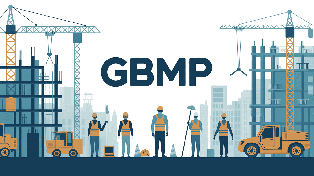Construction moderne GBMP avec grues