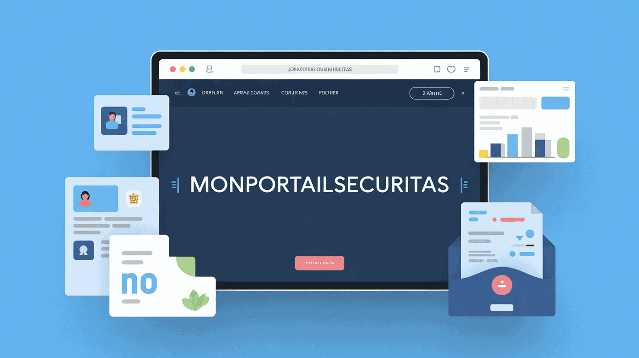 Interface Monportailsecuritas sur écran portable