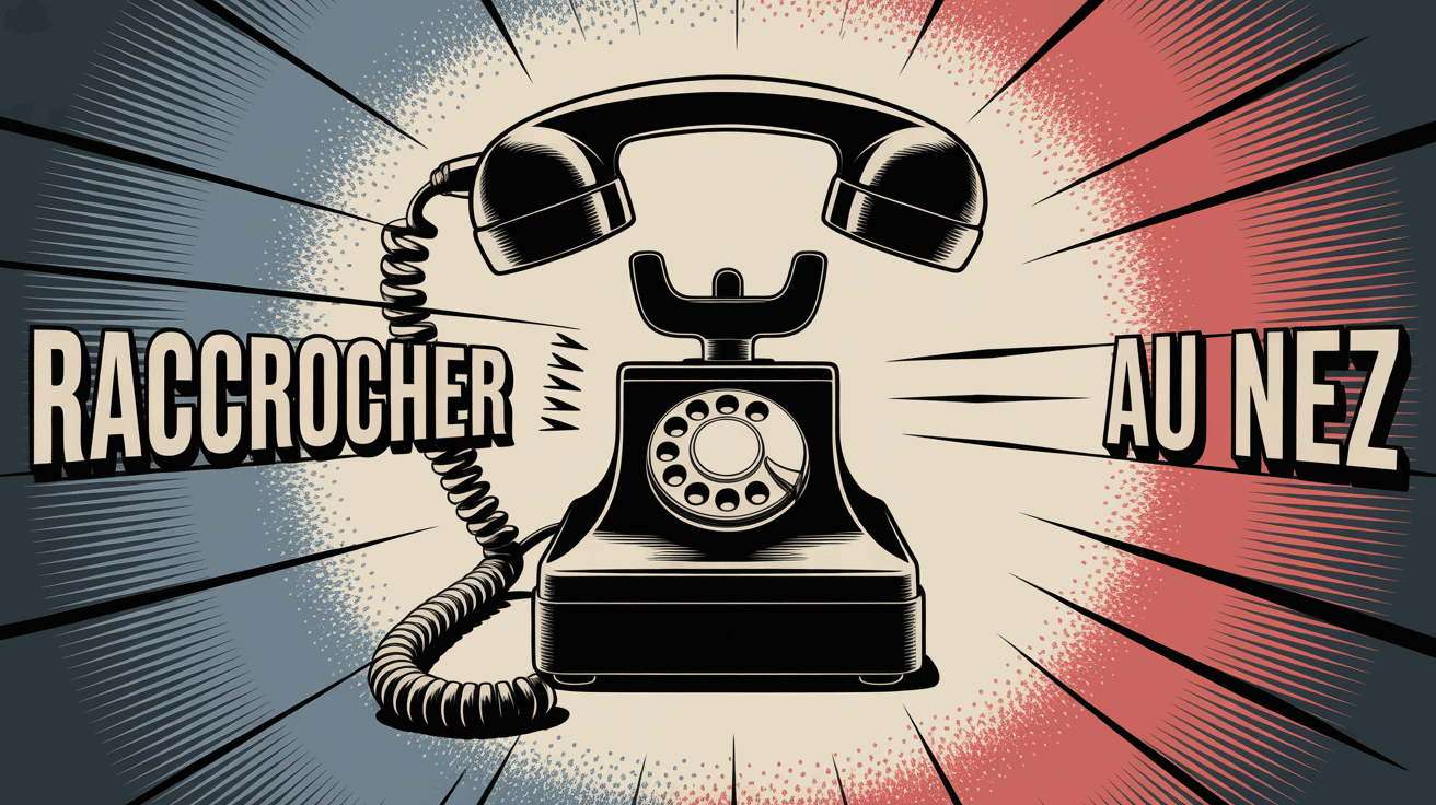 Téléphone vintage et ondes brisées