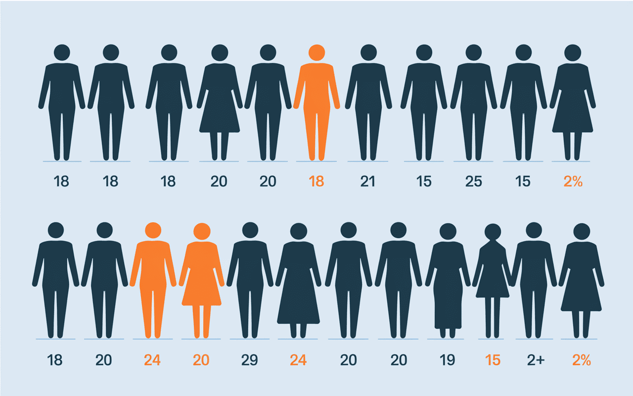 Infographie SMIC Angleterre silhouettes âges