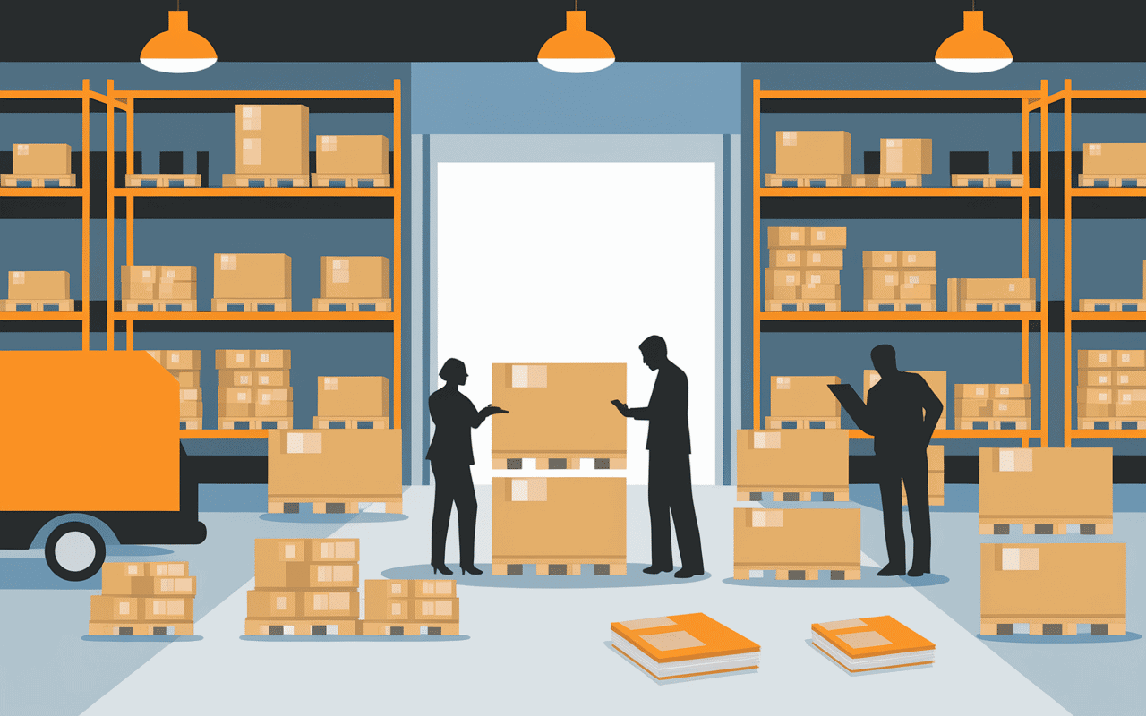 bon d'enlèvement entrepôt logistique palette