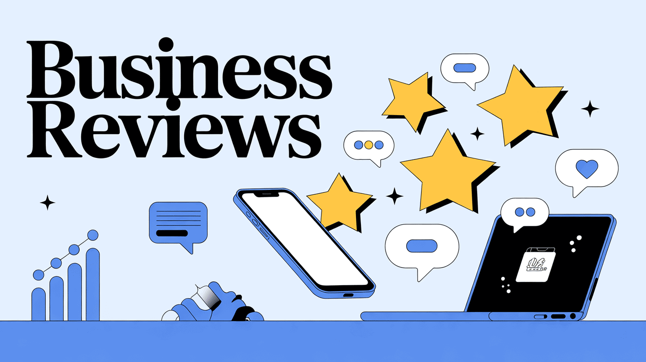 Business reviews étoiles et connectivité digitale