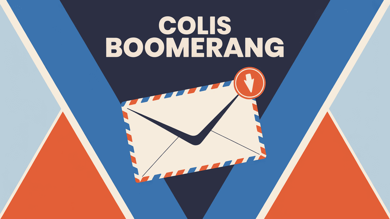 Illustration colis boomerang centre de tri