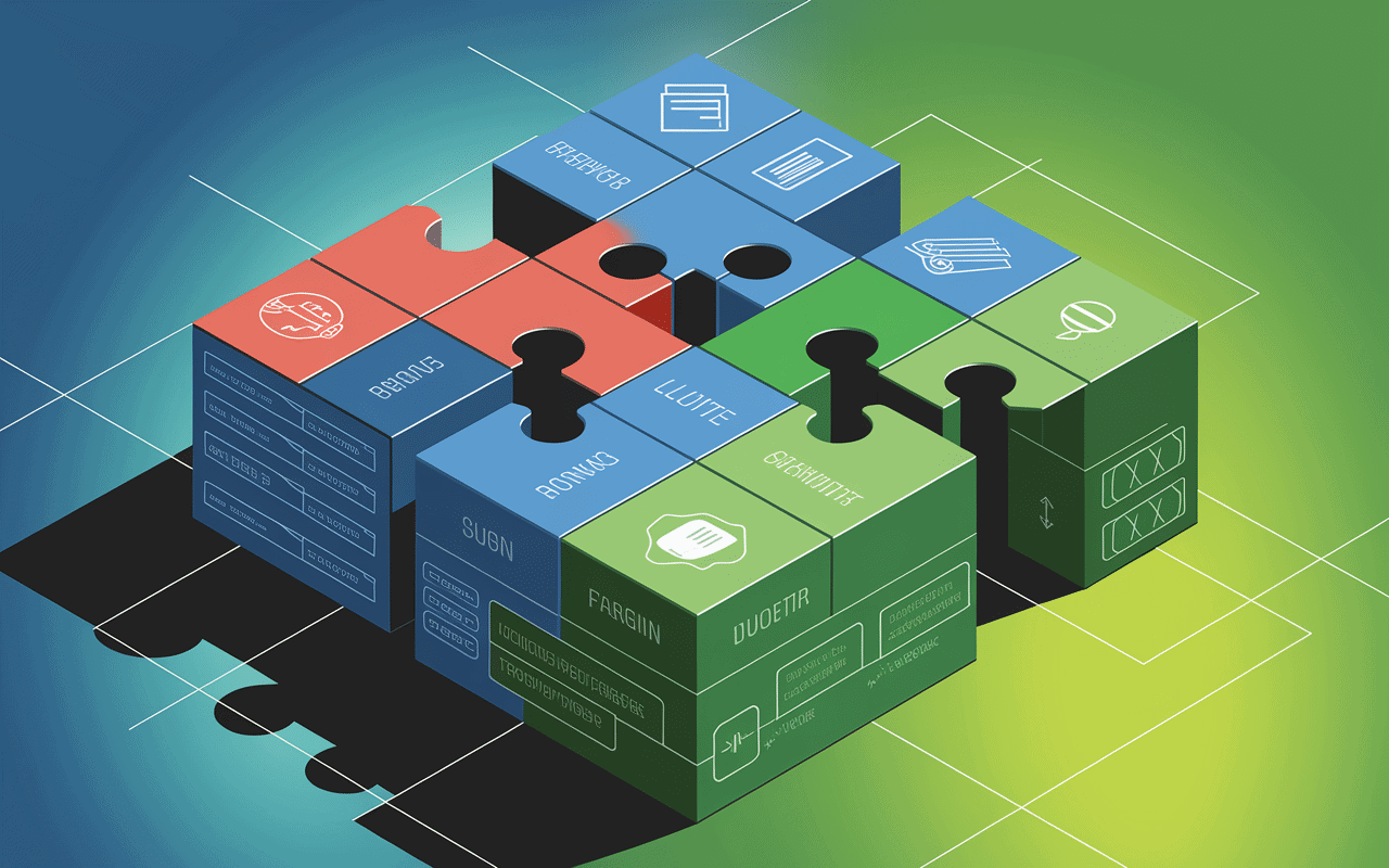 Développement de solutions saas roumane and companies puzzle modulaire