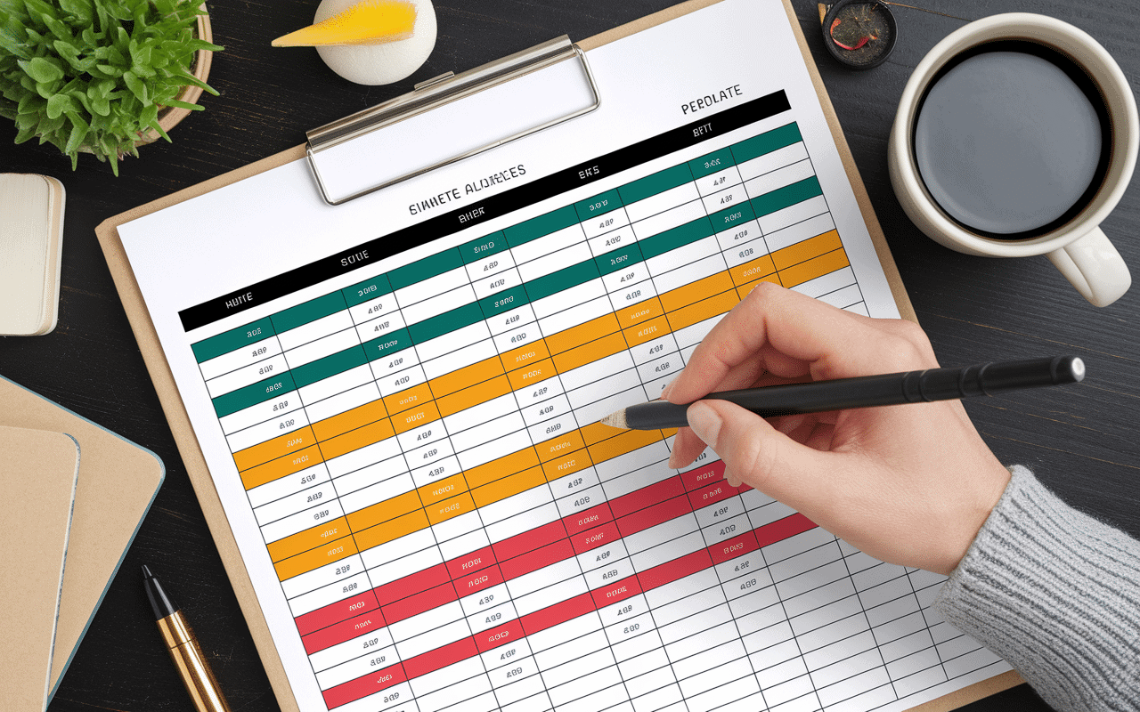 fiche de suivi de nettoyage des locaux sections détaillées