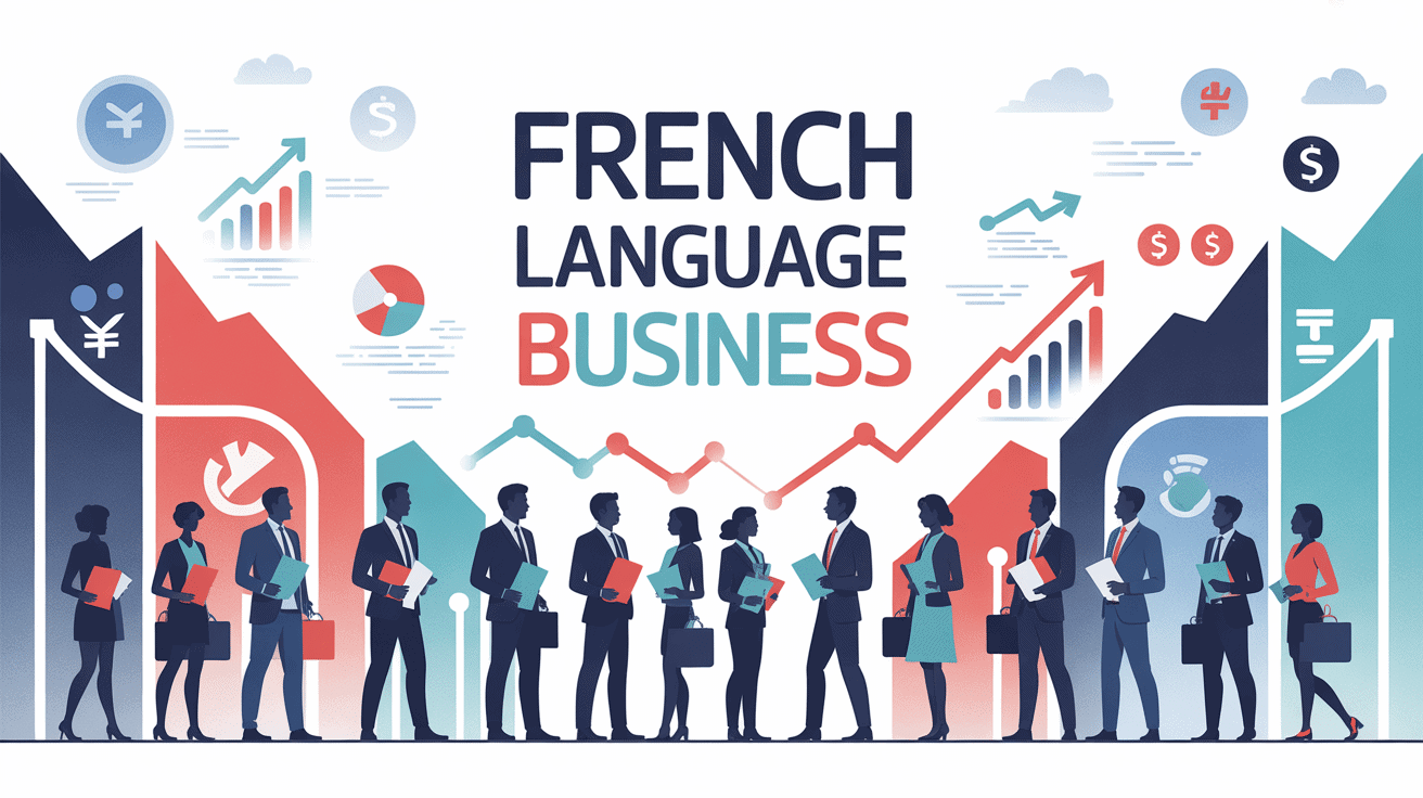 Professionnels french language business drapeaux croissance