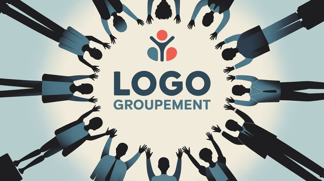 illustration vectorielle logo groupement cercle