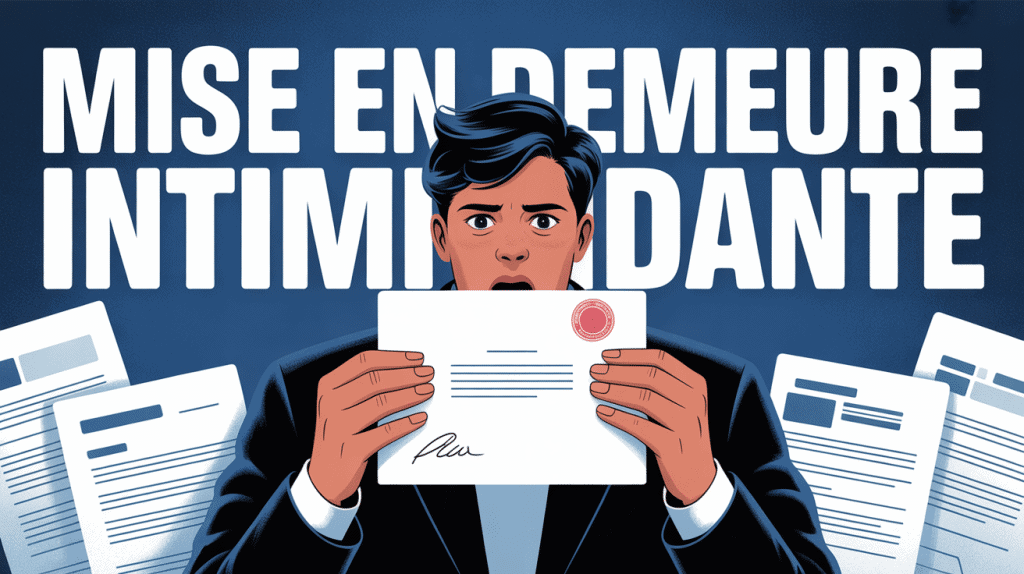 Personne inquiète tenant une lettre de mise en demeure intimidation
