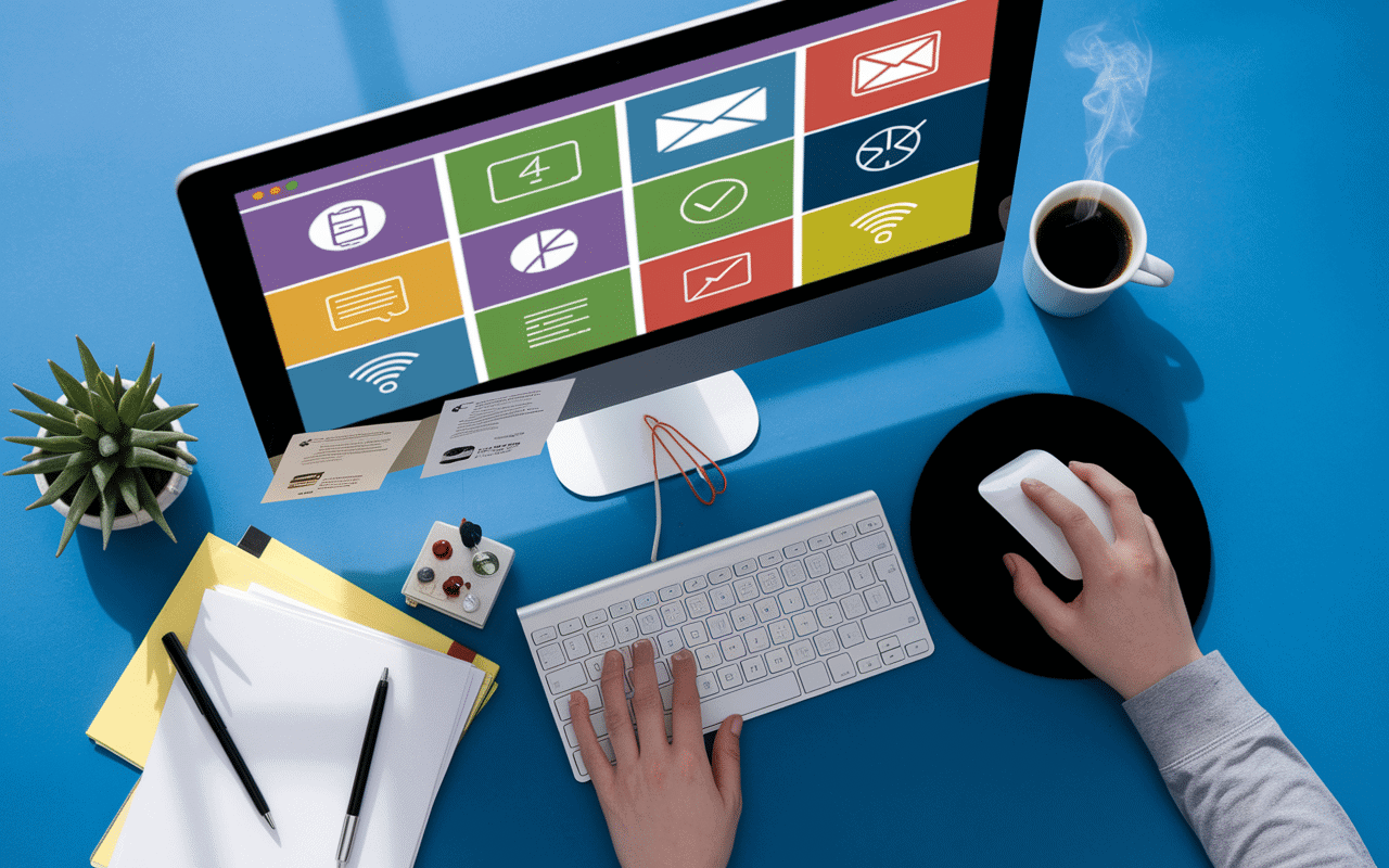 Bureau avec PSB extranet interface intuitive