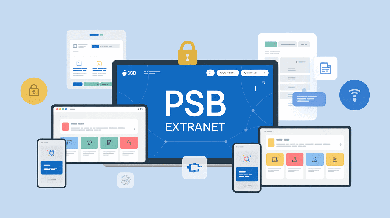 Interface PSB extranet sur ordinateurs et mobiles