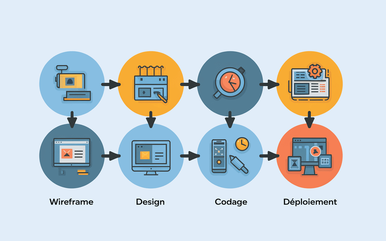 site vitrine saas roumane and companies étapes développement web