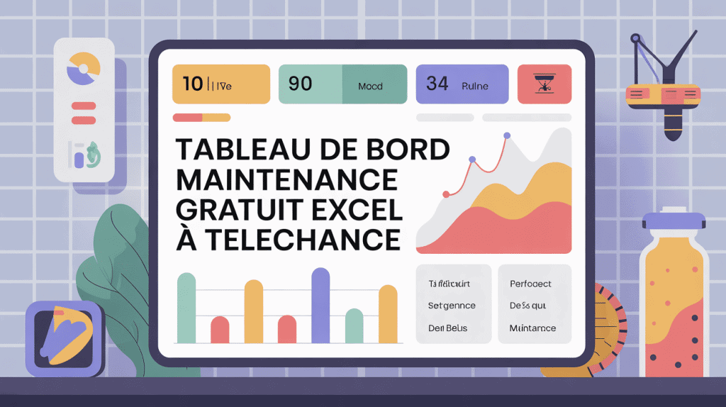 tableau de bord maintenance excel gratuit télécharger digital avec graphiques
