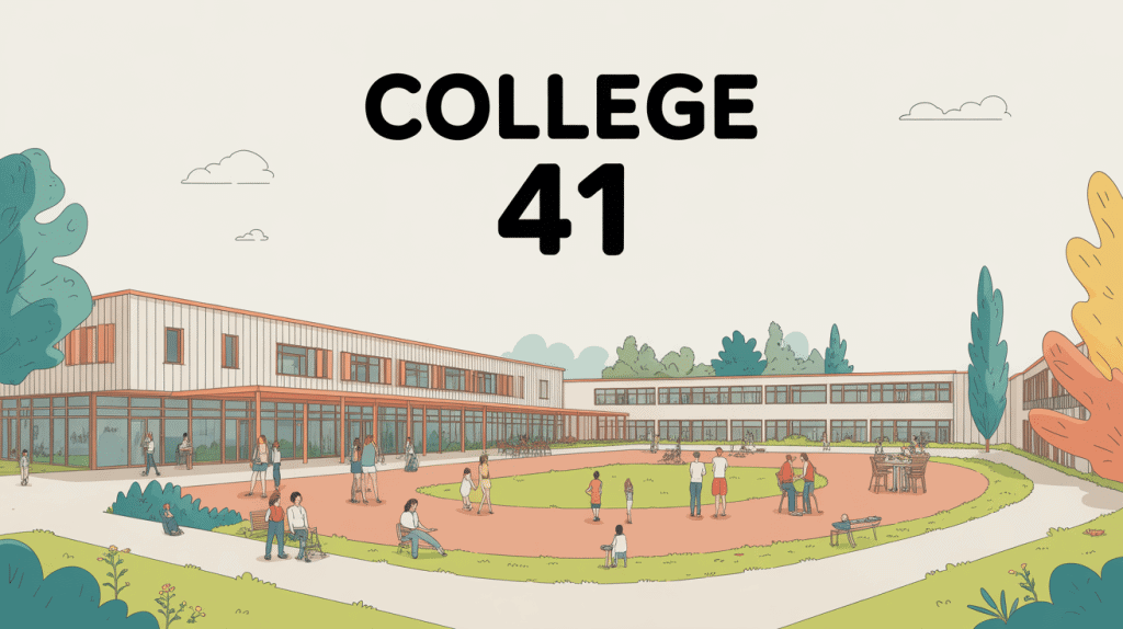 college 41 établissement moderne et cour