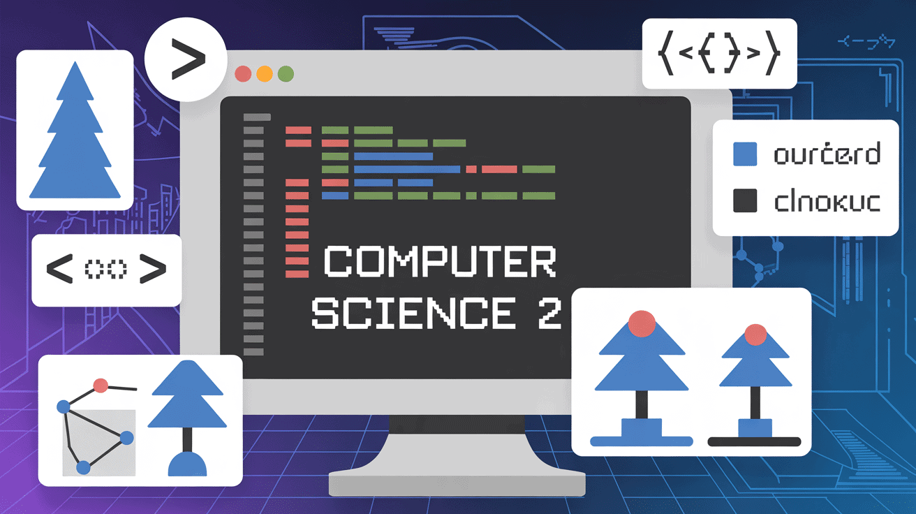 illustration computer science 2 ecran code et structures