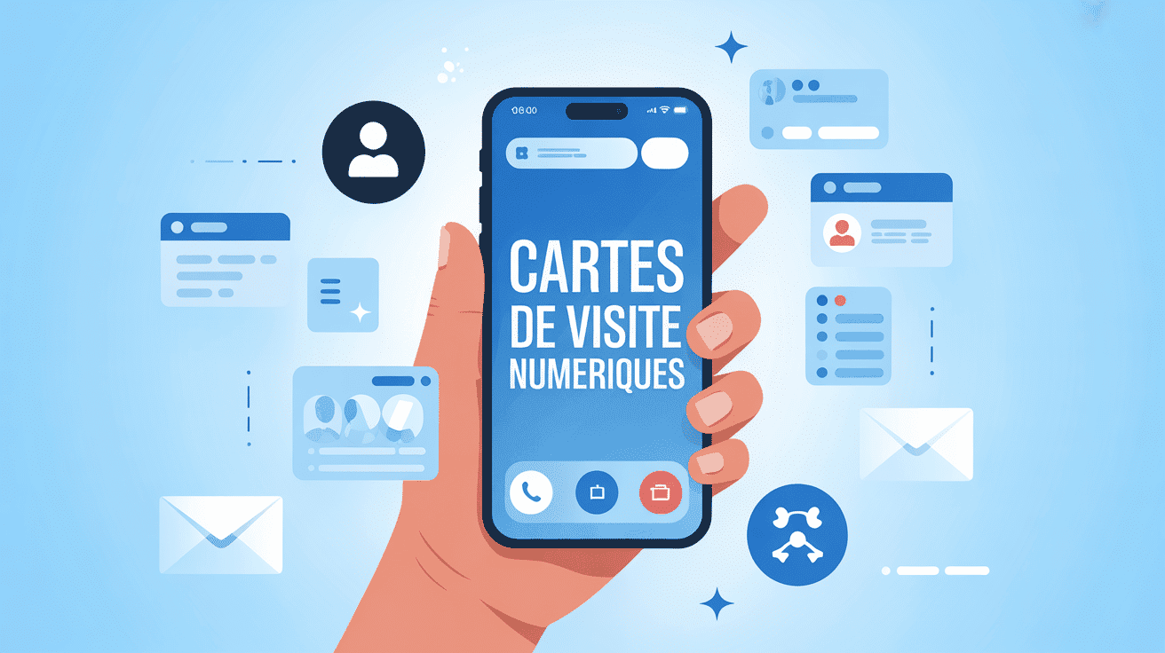 Carte digitale cristolink sur smartphone et icônes réseaux