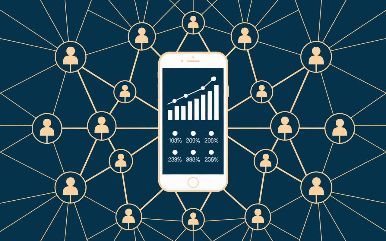 Réseau professionnel connecté cristolink smartphone