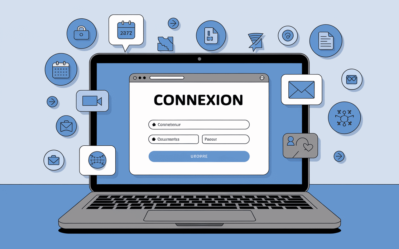 page de connexion ent centrale lille sur ordinateur