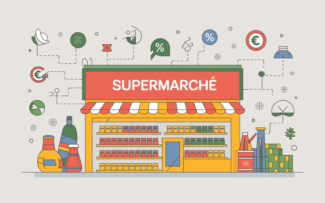 infographie fmcg rayonnages croissance économique