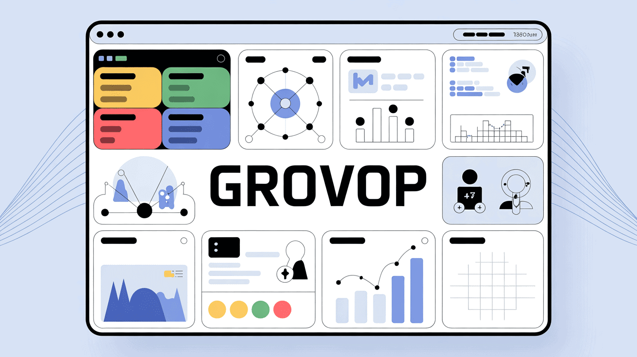 interface grovop gestion de projet sur écran