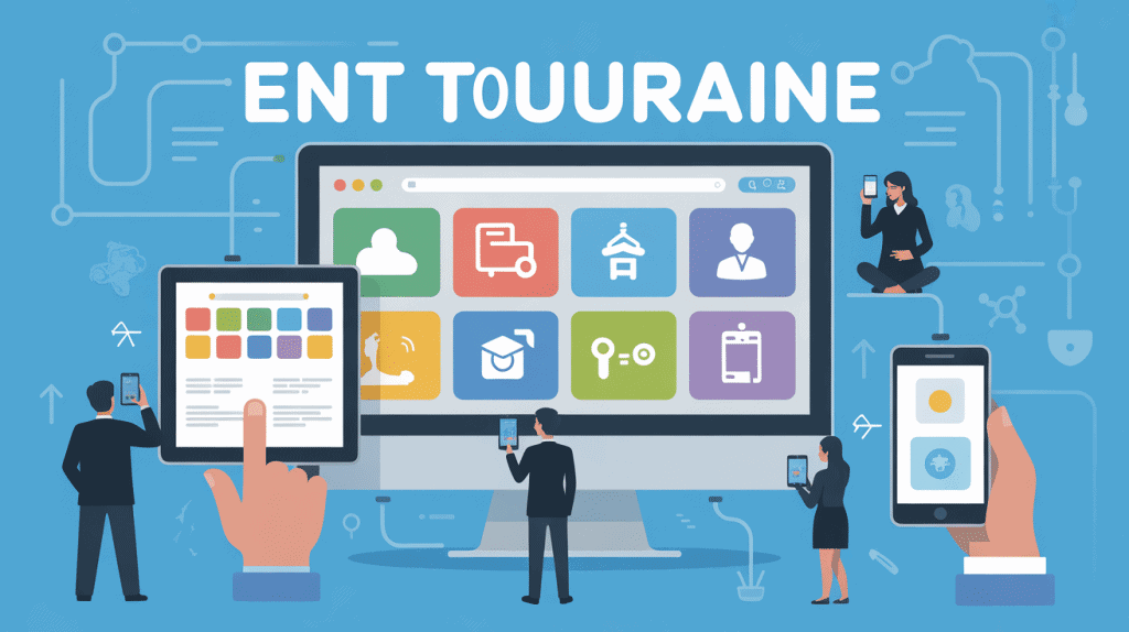 interface ent touraine avec ecran ordinateur et smartphone