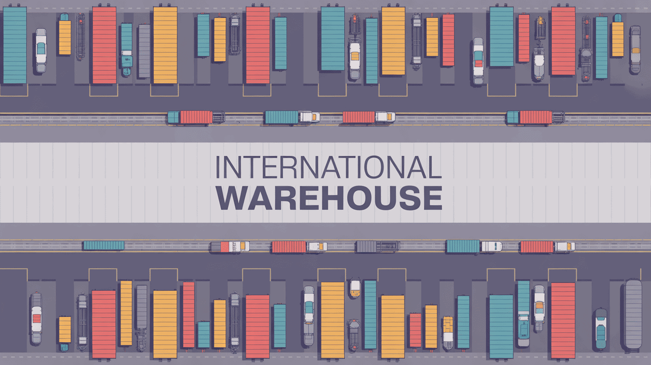 Vue aérienne international warehouse moderne