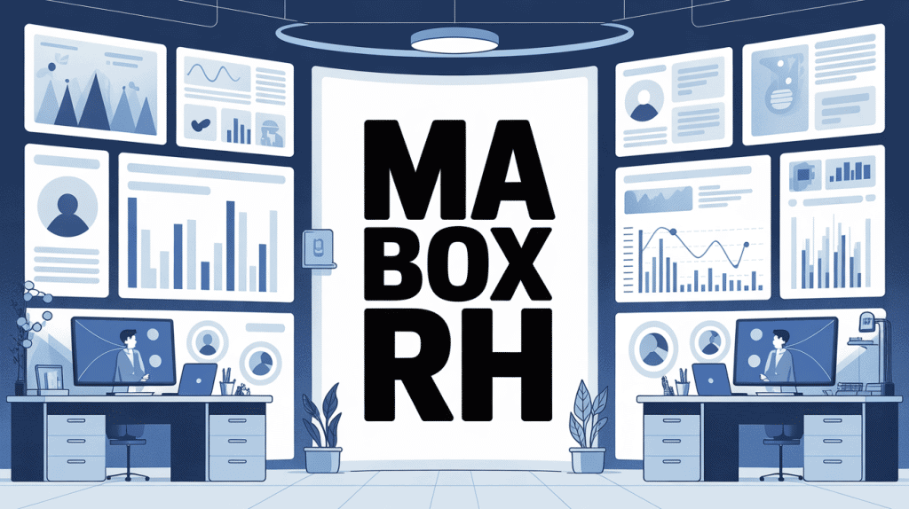 ma box rh illustration bureau et tableaux de bord RH