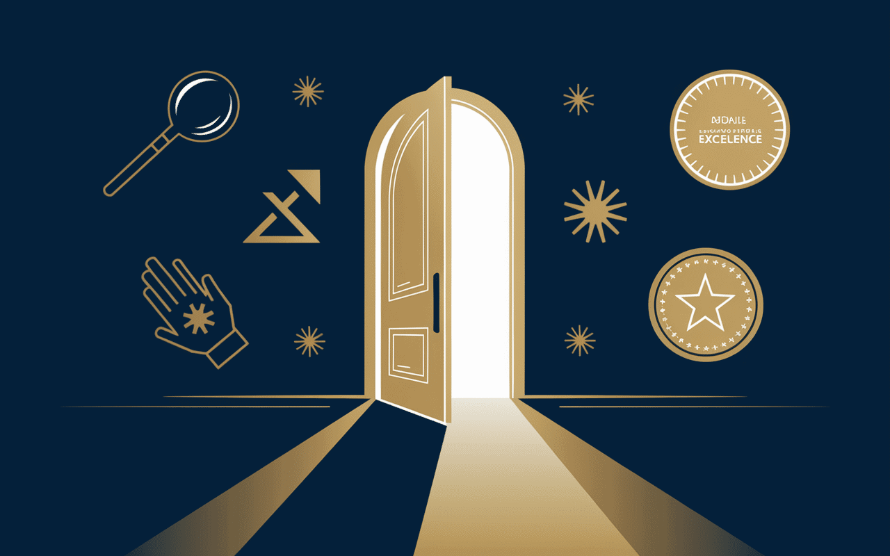 Porte dorée ouverte major de promo opportunités professionnelles