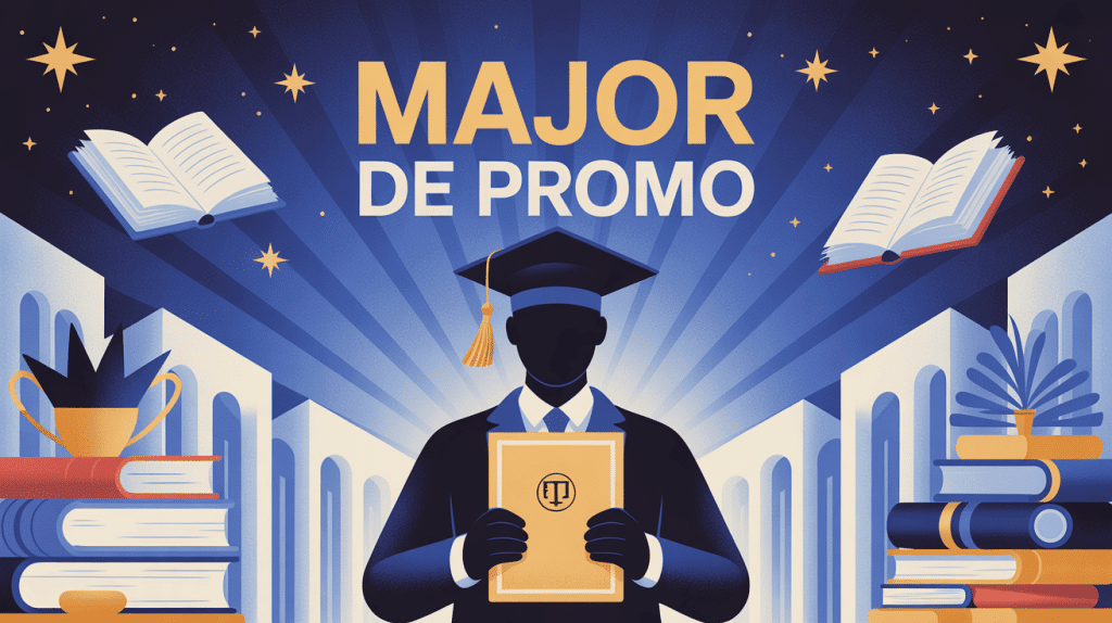 Illustration student major de promo diplôme or symbole académique