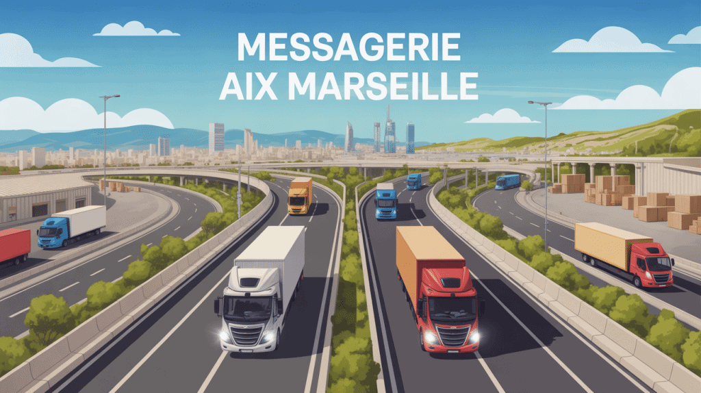 Vue aérienne messagerie Aix Marseille livraison express