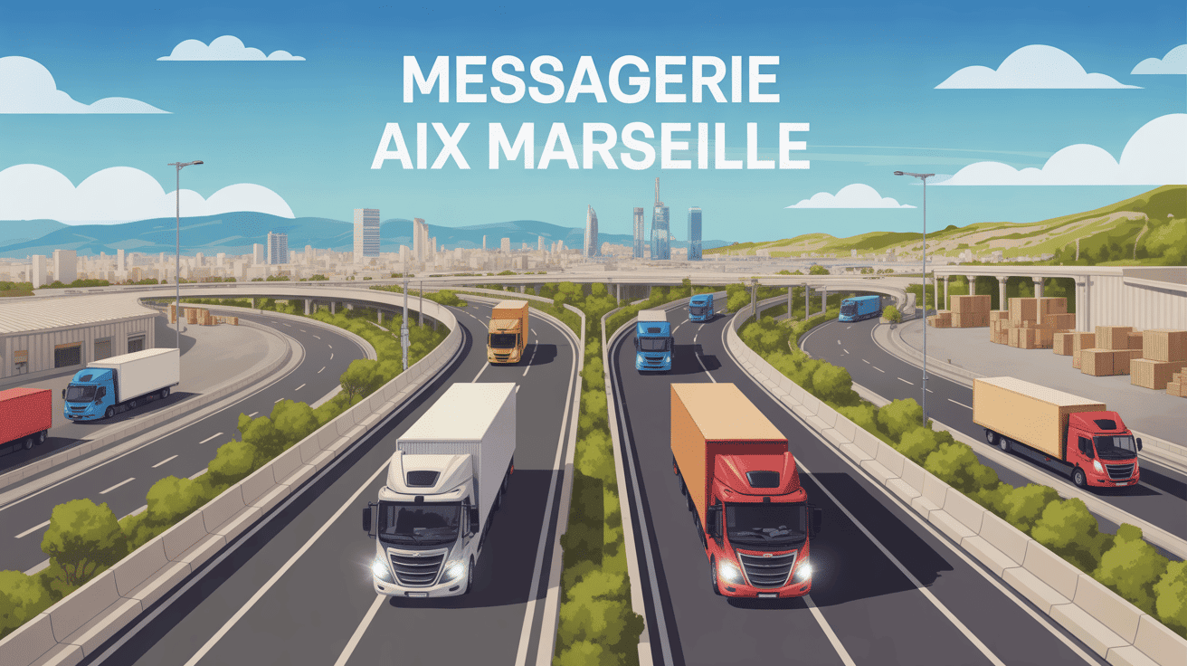 Vue aérienne messagerie Aix Marseille livraison express