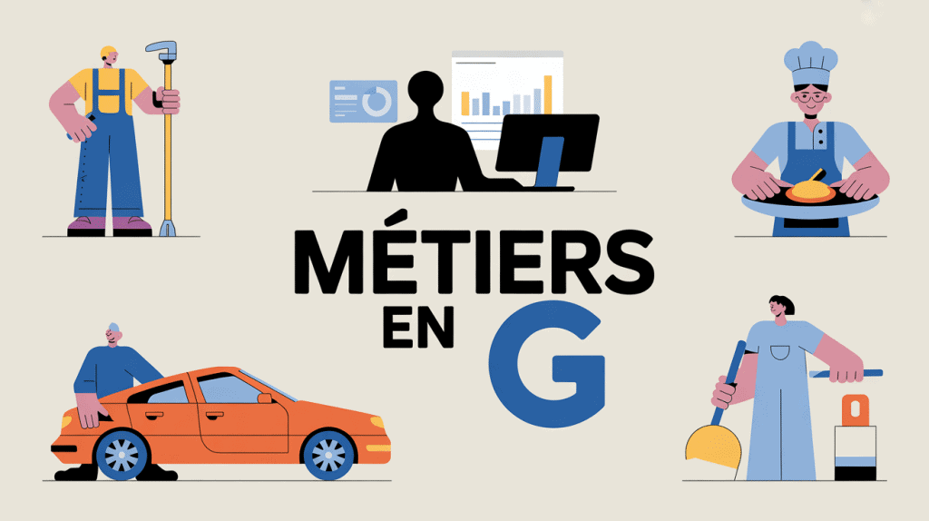 illustration métiers metier en g moderne