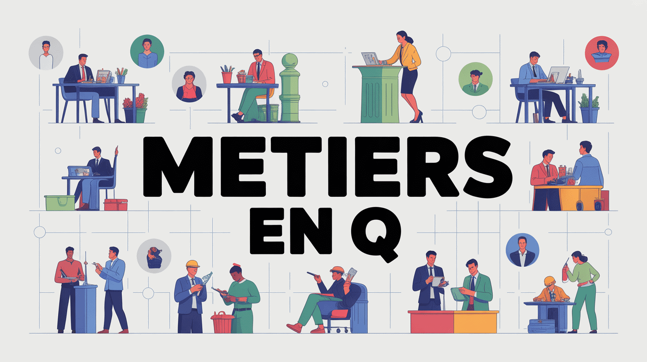illustration métier en q liste oulala domaines variés